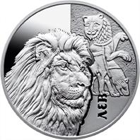 Срібна монета Лев 5 грн. 2017 року