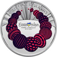 Монета Пісенний конкурс `Євробачення-2017` 5 грн. 2017 року